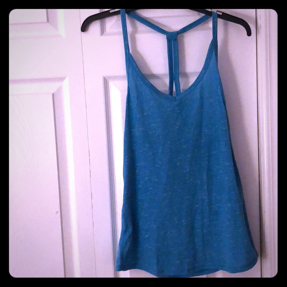 Women’s Blue Gym Loose Workout Tank Top